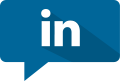 Illustration des Linkedin Logos  in einer Sprechblase
