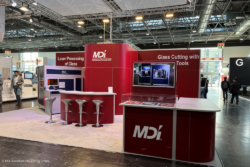 anzheitliche Laserprozesse für die Glasindustrie präsentiert glasstec-Aussteller MDI Advanced Processing.