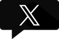 Illustration des X Logos in einer Sprechblase